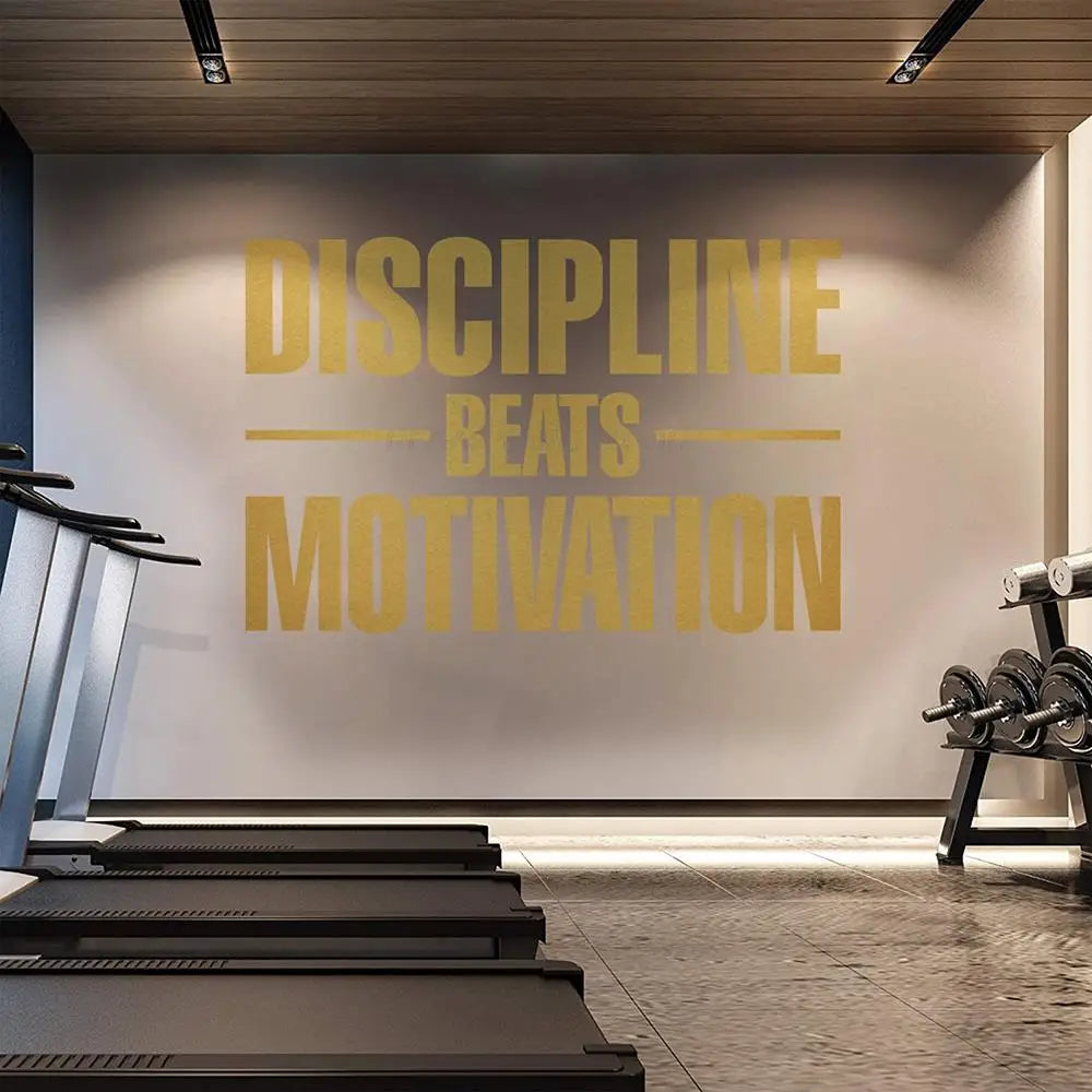 DECALYANG Discipline beat motivation, fitness stickers, workout, workout, gym wall stickers, vinyl wall stickers G1