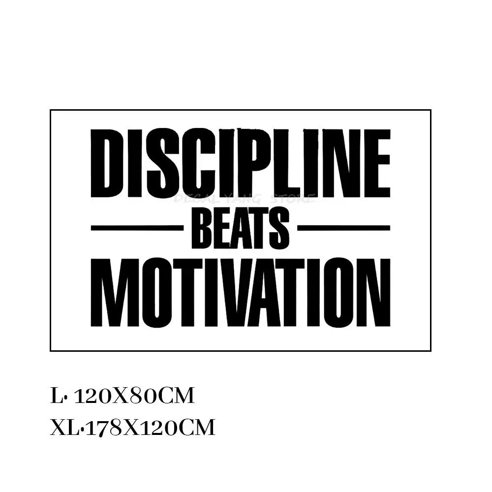 DECALYANG Discipline beat motivation, fitness stickers, workout, workout, gym wall stickers, vinyl wall stickers G1