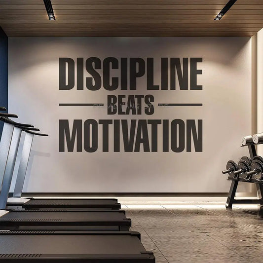 DECALYANG  Discipline beat motivation, fitness stickers, workout, workout, gym wall stickers, vinyl wall stickers G1